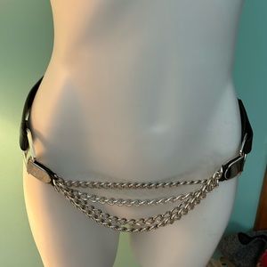 Sandy Duftler Designs Leather Chain Belt